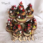 木の実のリースをはむるキャバっ子サンタ🎅松ぼっくりツリー🎄○ 【必須】はむるキャバっ子をキャバリア選択欄でお選びください○