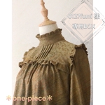0127fumi様専用　フリルハイネックワンピース長袖　シフォンドット