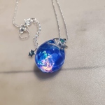 星の欠片クリスタルペンダント(ハイブリッドオパールオーロラブルー赤斑使用)24