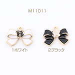 M11011-2 18個  エポチャーム リボン 16.5×20mm ゴールド  3X（6ヶ）