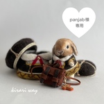 ❼panjab様専用  オーダーうちのこシリーズ 羊毛フェルト ちびっこ着せ替えウサギ&小物