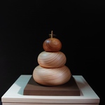 木製鏡餅小　木箱入り N1５