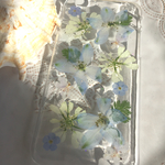 デルフィニウム 押し花のiPhone6ケース