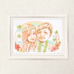 🌴南国、ハワイアン風、リゾート風な似顔絵🌺