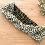 twistヘアバンド＊カーキ×グレー