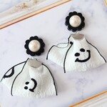 スマイリー☺︎︎︎︎コットンリボンタッセルピアス✳イヤリング