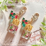 christmasシャカシャカスクエアチャーム🎄レッド＆グリーン(水晶)version❤️💚❤💚❤