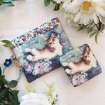 ハンドメイド【ばね口ポーチ&コンパクトミラー】アッシュデザイン♡リバティ