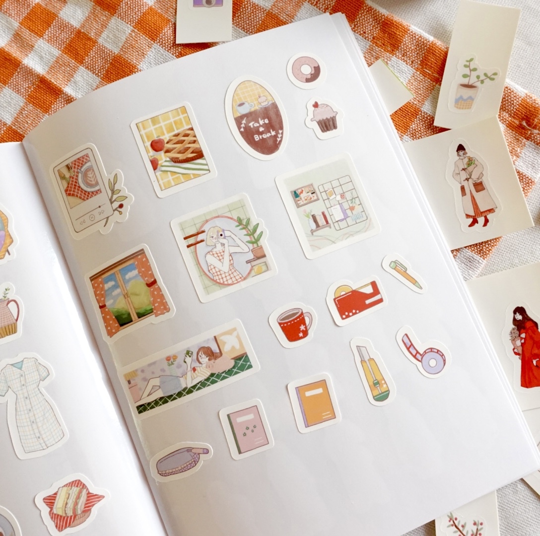 お裾分けシールセット（no.14）Sticker Set - Asannu Shop