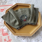 クリスマス刺繍のトップス・クリスマスリース