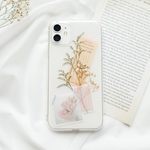 ♦スマホステッカー♦ オレンジ×ピンク お花付き インナーシート