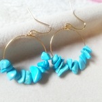 sale✧ターコイズのフープピアス✧～turquoise pierced earrings～