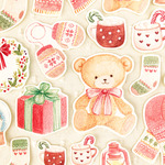 Happy Holidays フレークシール