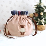 【11/30(水)21時販売】小さなテディベアの巾着(ピンク)