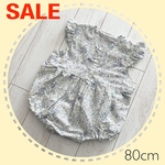 【sale♥80cm】ふんわりおしりロンパース　グレー