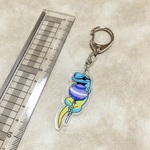 アオマルメヤモリのアクリルキーホルダー