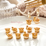 くまと白鳥シュークリーム【観賞用・ピアス・イヤリング】