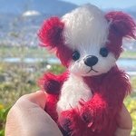 Pipica World ⊂(^(工)^)⊃ #1523  バッグチャーム　切り替え　モヘア　テディベア