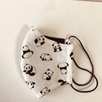 ［SALE］💕2wayマスク（L）生成り×パンダ＊ハンドメイドマスク