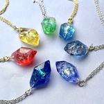 推し色鉱石ネックレス（訳あり）(レジンアクセサリー)