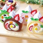 【再販】＊フェルトままごと＊ロールケーキセット＊