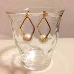 ツイストコットンパールピアス♡