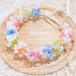 akane.さま専用ページ　◯送料込み◯ はなかんむり 花冠 ミックスカラー ゆめかわ ベビーキッズ お誕生日 記念日 結婚式 リングガール
