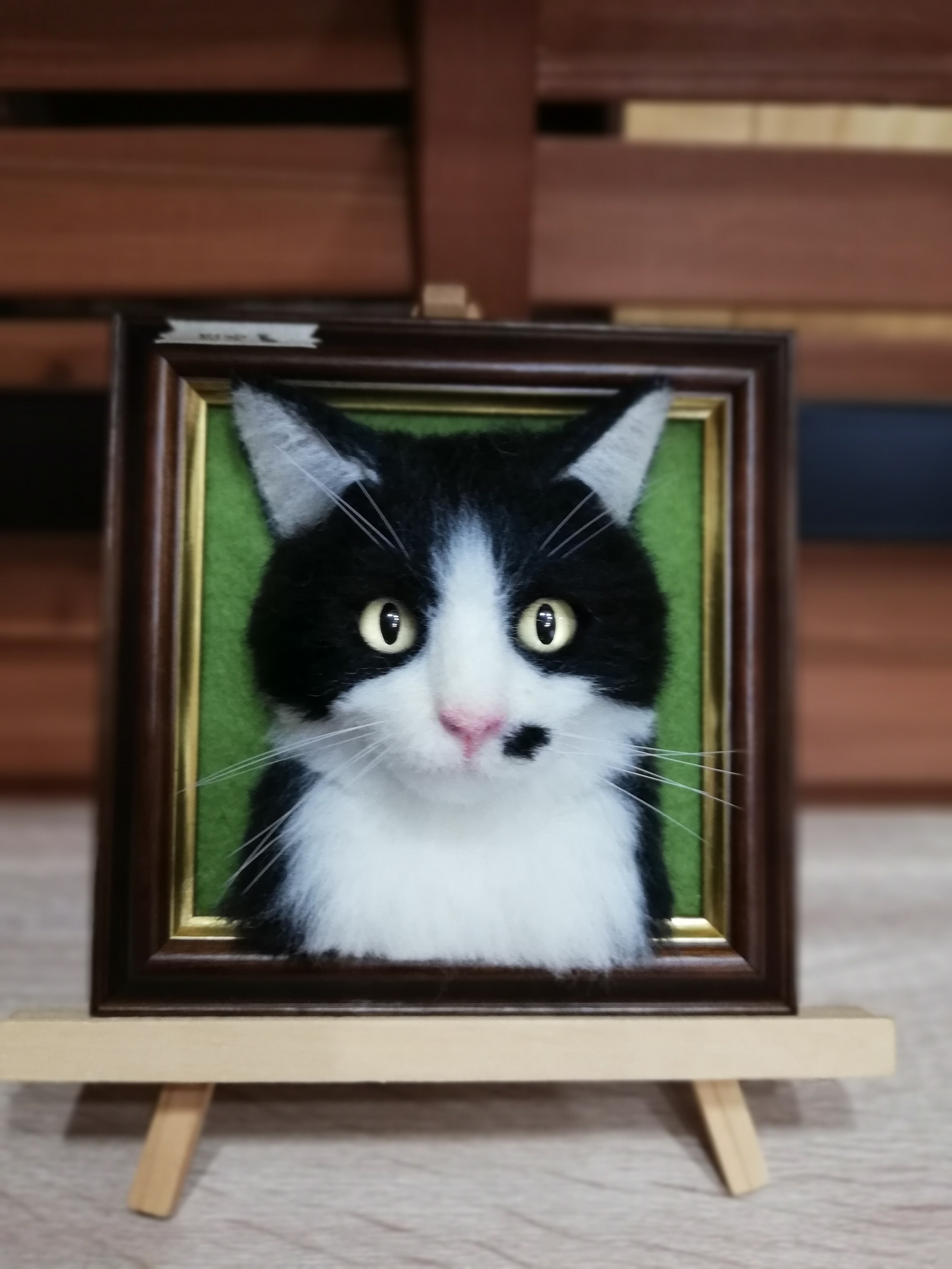 愛猫フレーム猫 オーダー受付 羊毛フェルト 羊毛フェルト猫 額縁