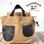 tuttifun＊黒の革ポケットバック