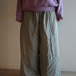 ダブルガーゼの丈長ペチパンツ（グレージュ）
