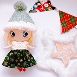 クリスマス＊ワンピースと帽子のセット＊緑　イーマリー