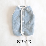 [犬服] Sサイズ 完成品 チワワ　　　　　　　　　　　　リボン刺繍 フリース パイピングベスト 背中開き