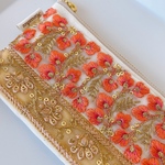  【中】インド刺繍のファスナーポーチ