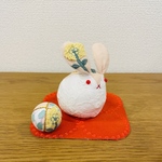 ⚮̈ミナペルホネン ハンドメイド⚮̈卵うさぎのお飾り 干支 置物 sometimes lucky／skip