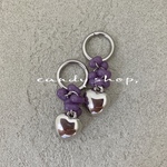 purple   ハートチャーム
