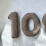 かぎ針編み 数字「100」