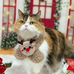 🦌もふもふトナカイマフラー🦌　猫 ペット マフラー Xmas