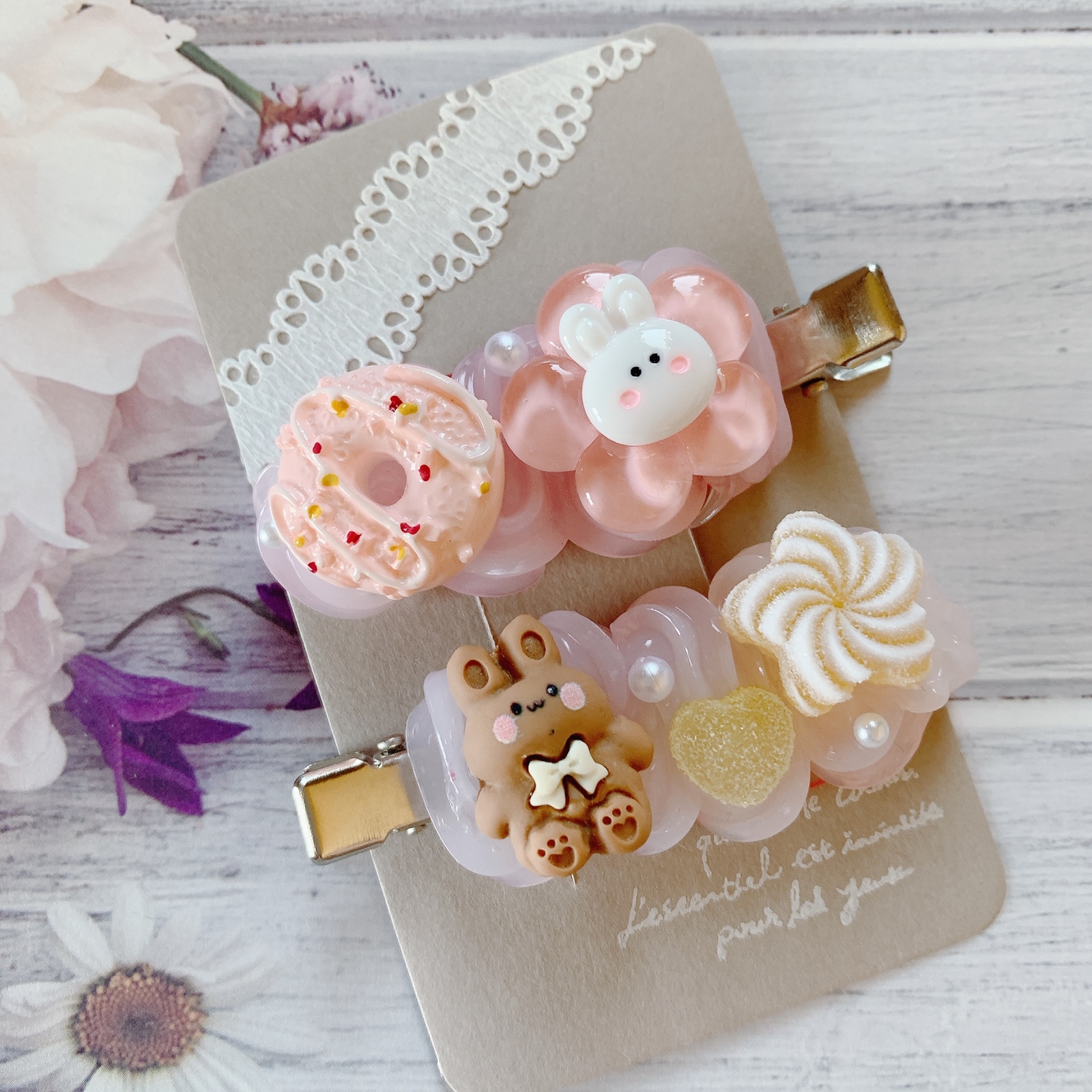 26】ホイップデコ♡ヘアクリップ♡オレンジ - Azukichi♡Handmade Hair