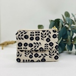 【再販】北欧フラワー柄アイボリー☆ポケットティッシュケースポーチ♪