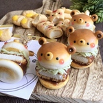 KUMAロースカツバーガー&ポテトナゲットsetチャーム