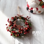 野バラとシダとかすみ草のリース✳︎粉雪降る眠り姫の森のリース✳︎フレッシュ✳︎ドライ✳︎クリスマス