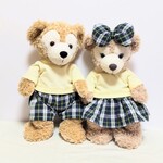 ダッフィー＆シェリーメイSサイズ☆コスチューム（イエロー＆グリーンチェック柄）