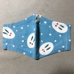 注染　雪うさぎのマスク