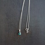 グリーントパーズ　ペアシェイプネックレス　SILVER925