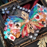 （A）サーカスの想い出の蝶とトランプのバレッタ（hair ornaments of butterfly and star〜circus fantasy〜）