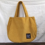コーデュロイ ラウンド ミニトートバッグ