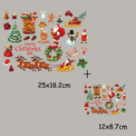 アイロン転写シート　クリスマス①　トナカイ　サンタクロース　クリスマスツリー