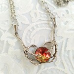 Ｓ1950 ルビー&ゴールド  西ドイツ製  vintage glass ゴシック調 ネックレス