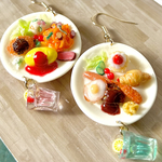 ミニチュア 洋食プレート・ドリンク付　ピアス