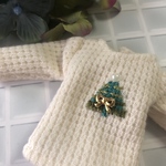 単品売り★リカちゃん・服＊2022クリスマス🎄ツリー刺繍のトップス　